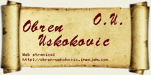 Obren Uskoković vizit kartica
